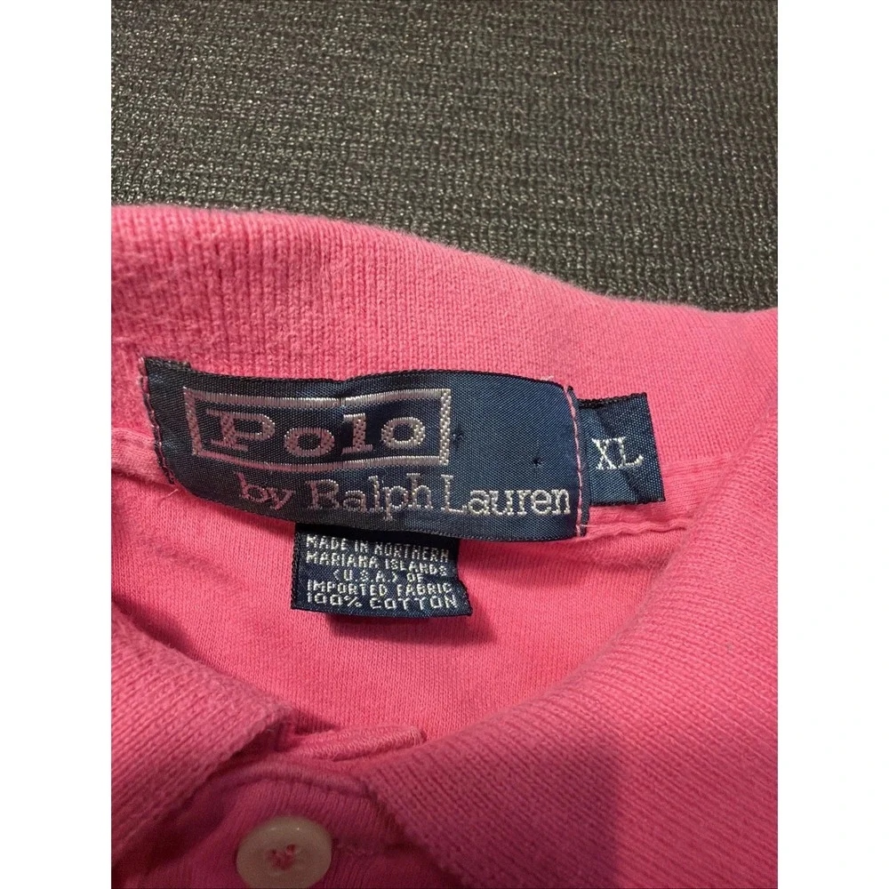 Polo Ralph Lauren Men's XL Short Sleeve Heavyweight Cotton Pink‎ Polo Shirt